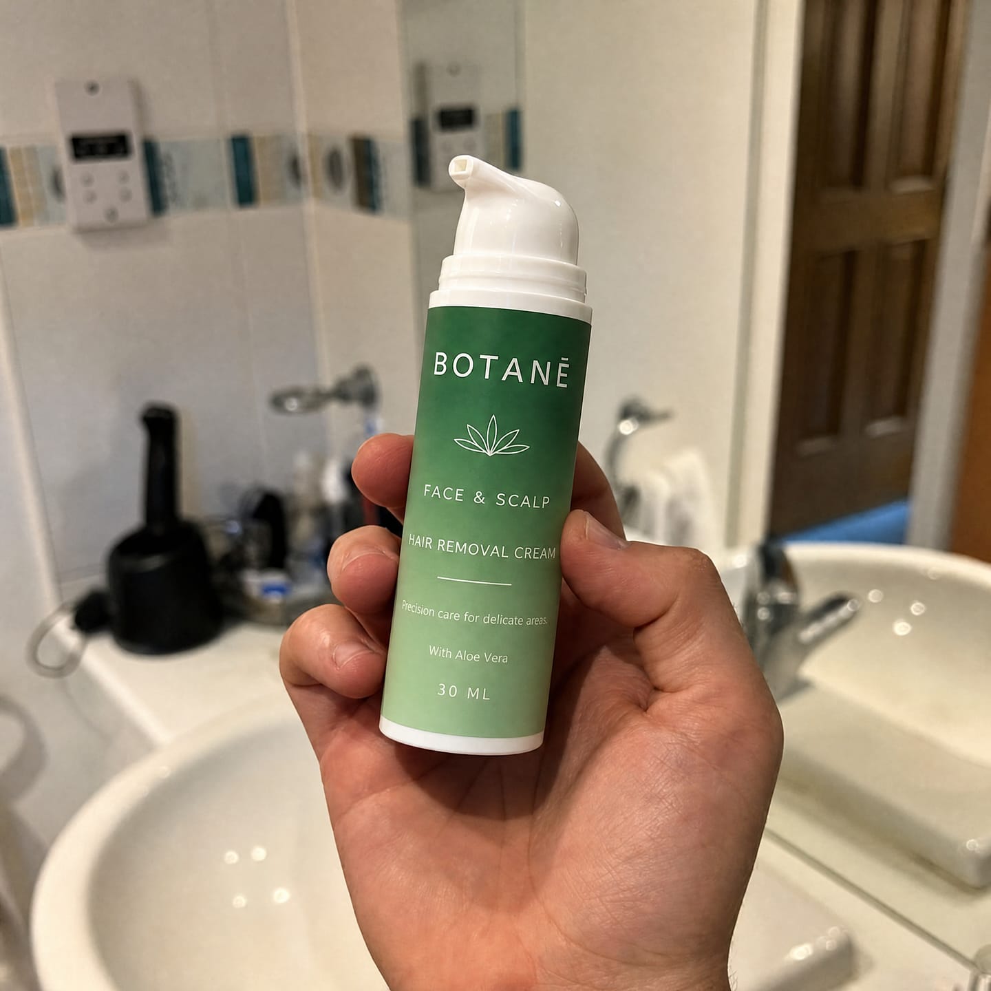 Customer photo review of Hair Removal Cream Made for face + scalp