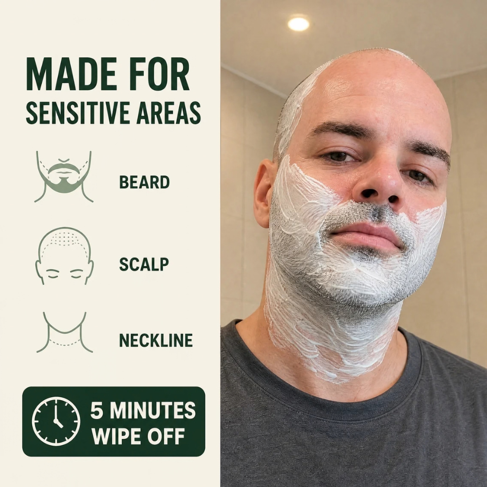 Hair Removal Cream Made for face + scalp