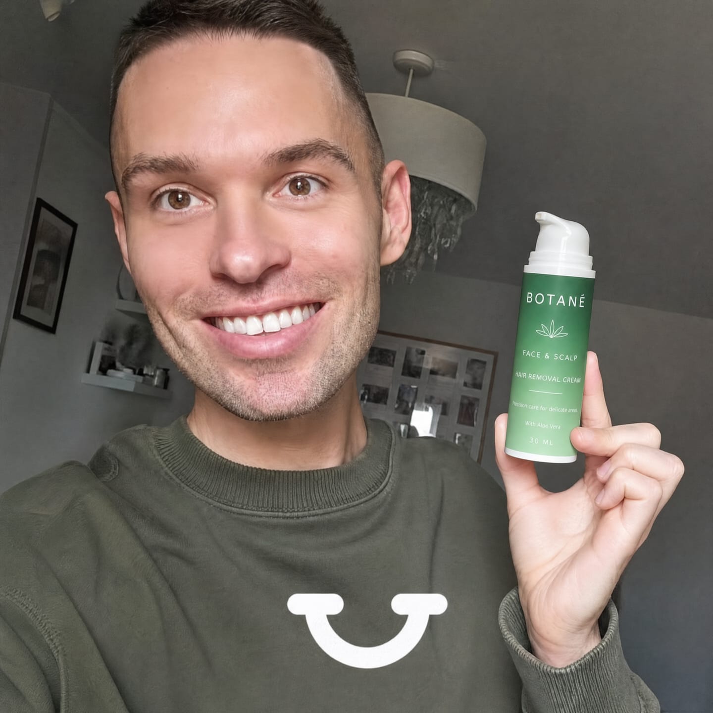 Customer photo review of Hair Removal Cream Made for face + scalp